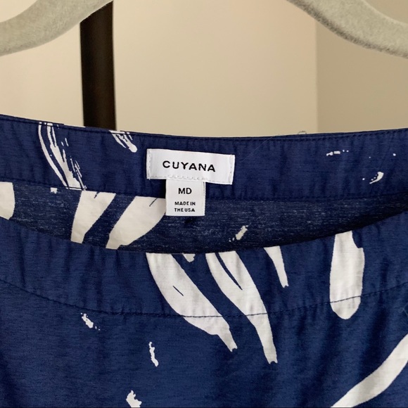 SOLD CUYANA Womens Medium Drawstring Blue Dress - Picture 6 of 11